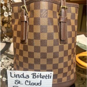 Louis Vuitton Marias bucket bag Damier Ebene pm